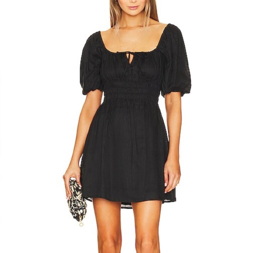 Faithfull the Brand Nikoleta Puff Sleeve Mini Dress